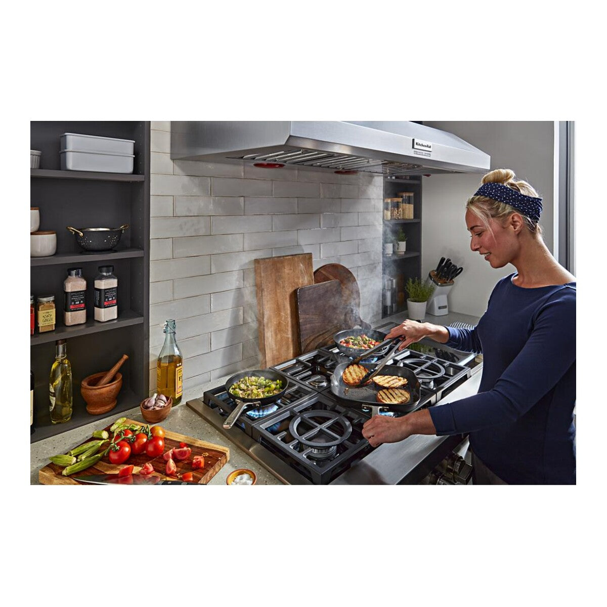 48'' 585 or 1170 CFM Motor Class Commercial-Style Wall-Mount Canopy Range Hood