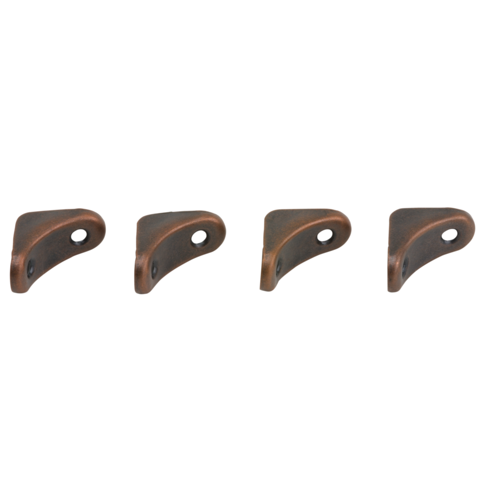 Set of four steel chair braces in oil-rubbed bronze finish for furniture support in hardware and home improvement collections under $50