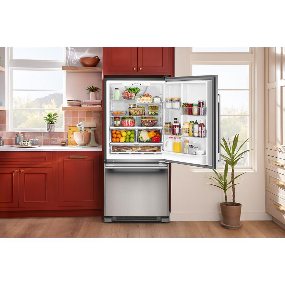 19 Cu. Ft. 30-Inch Standard-Depth Bottom Mount Refrigerator with Right Door Swing
