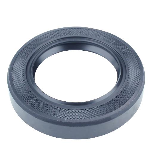 Black circular rubber seal with textured outer ring designed for equipment maintenance and tools in home improvement projects