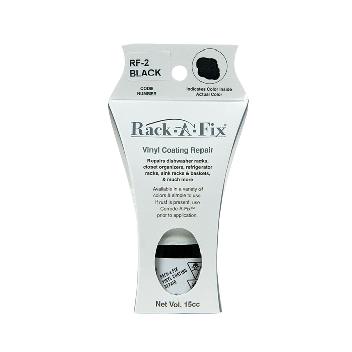 Black vinyl coating repair solution for household racks and organizers in specialty paint and home improvement supplies
