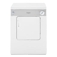 White compact front load dryer with control dial and door handle in appliances and dryers collection