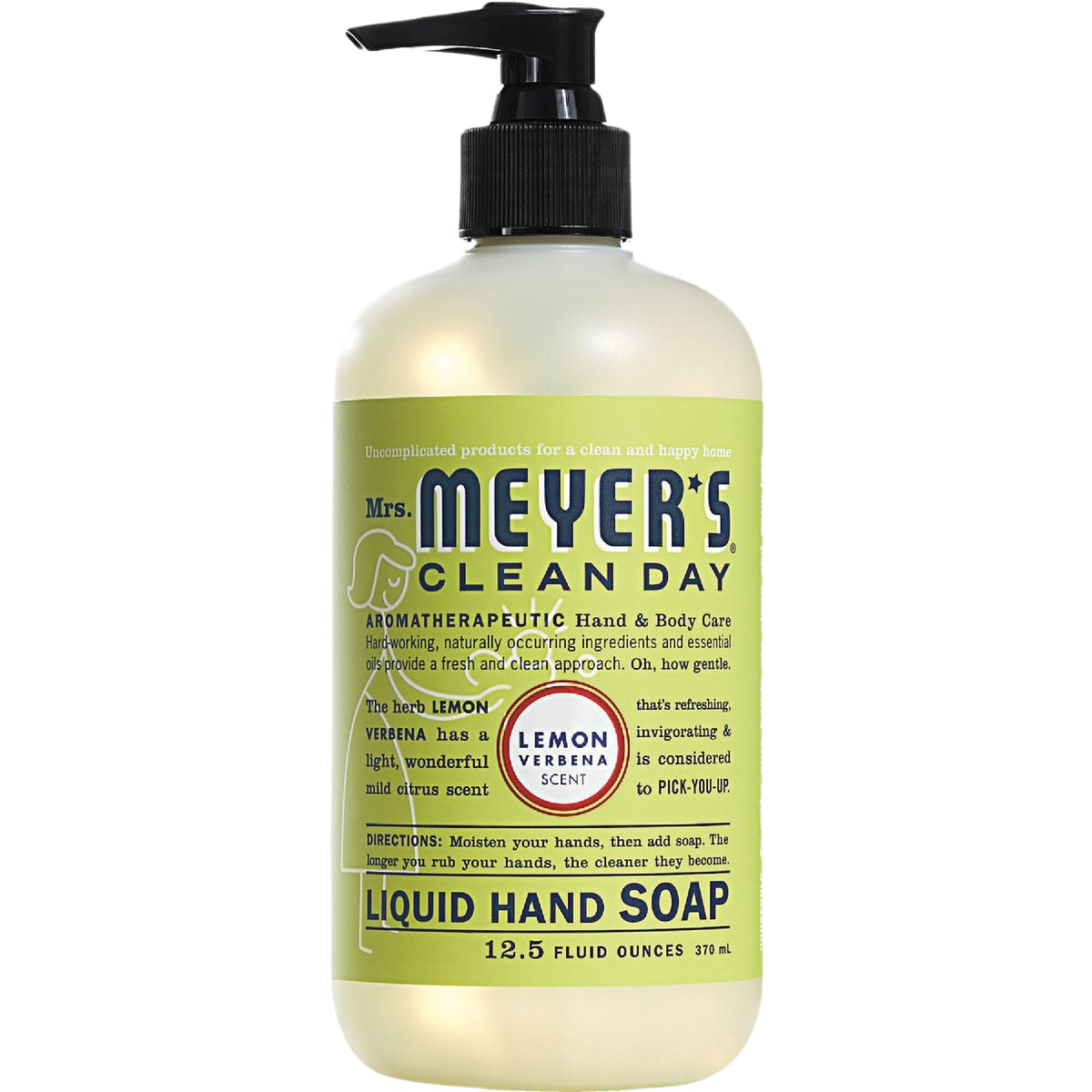 Bottle of lemon verbena liquid hand soap with pump dispenser in health and beauty collection under $50