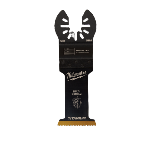 Milwaukee titanium-coated bi-metal oscillating blade for multi-material cutting in woodworking tool accessories collection