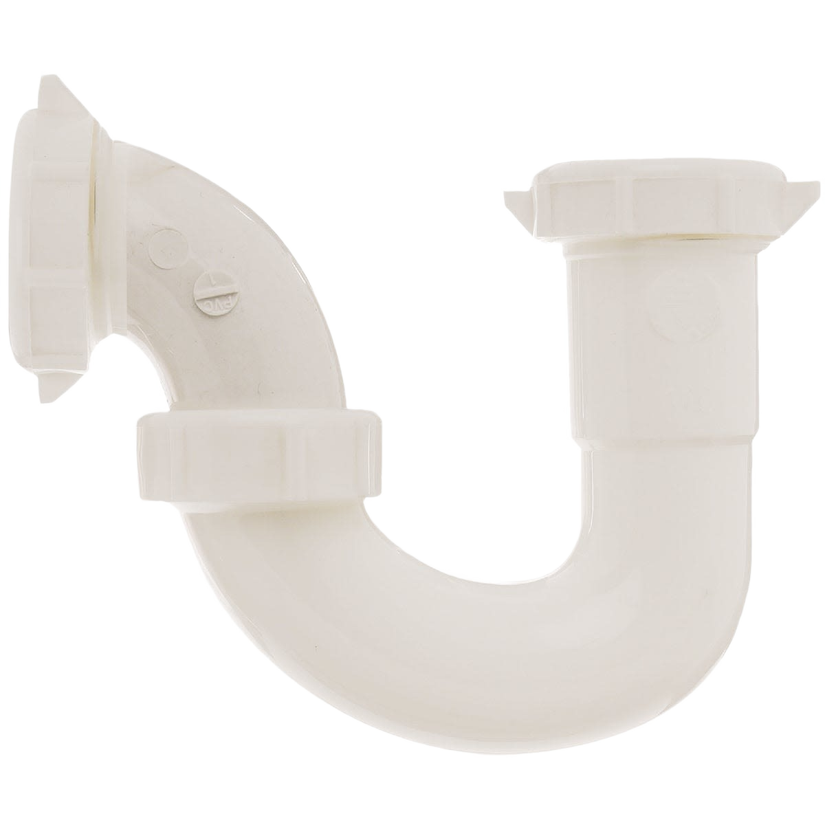 White plastic slip-joint trap with 1-1/2 inch connections for sink repair in plumbing parts and accessories