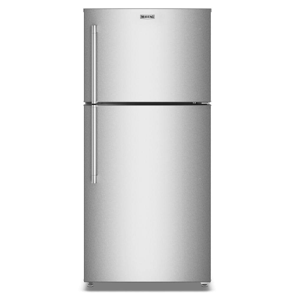 30-inch wide stainless steel top-freezer refrigerator with vertical handles from Refrigerators and Kitchen & Kitchenware collections