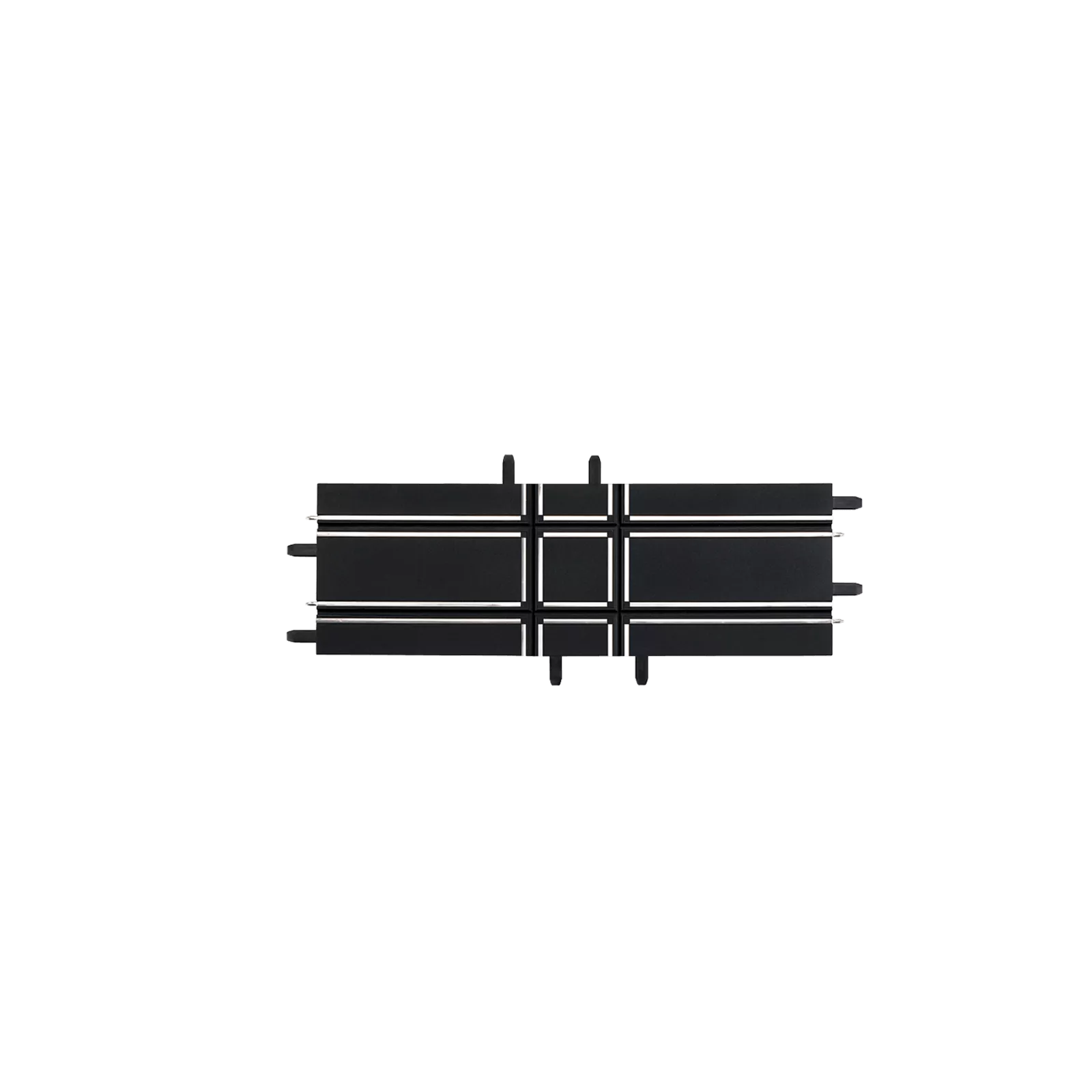 Black plastic race track junction piece designed for Carrera DIGITAL 1:43 and GO!!! slot car racing sets