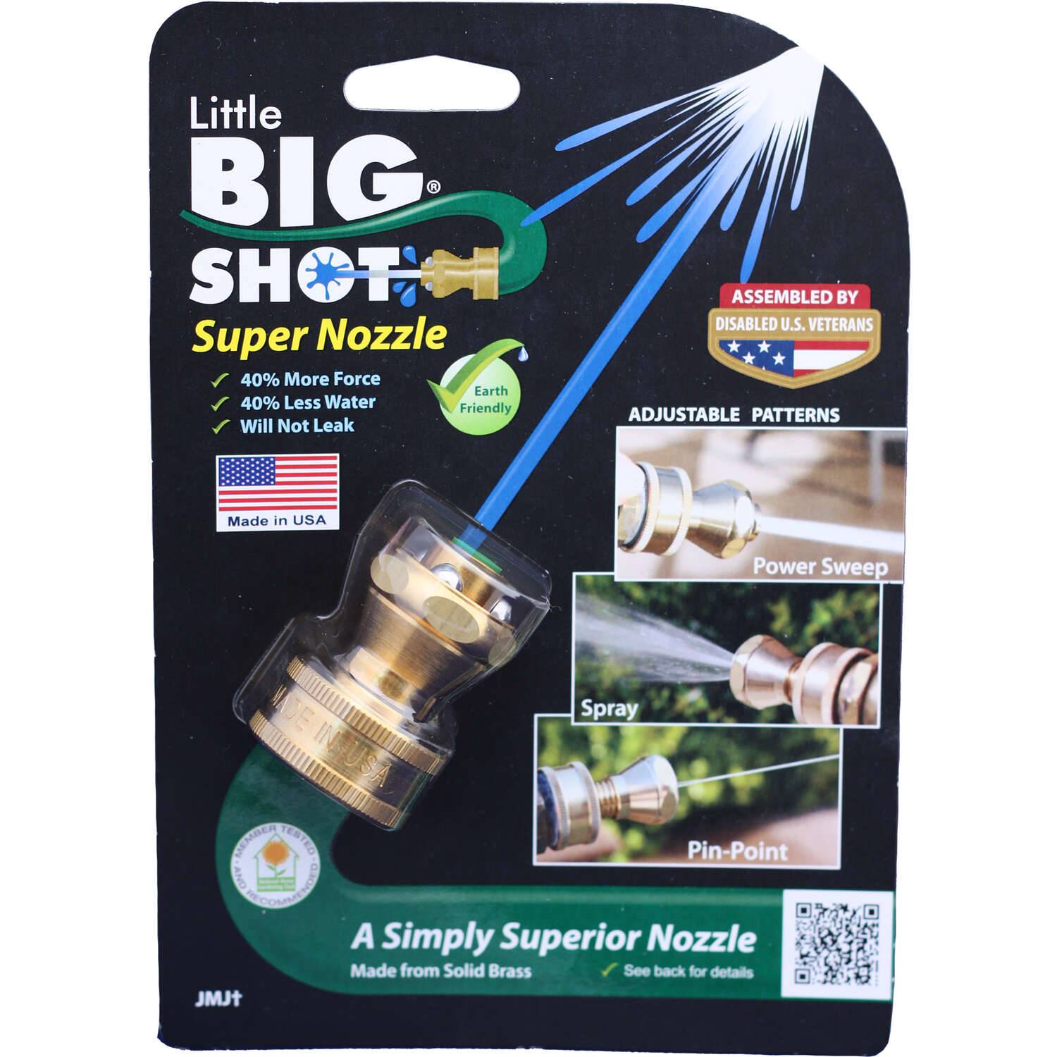 Brass twist nozzle with adjustable spray patterns for efficient watering in lawn and garden tools collections