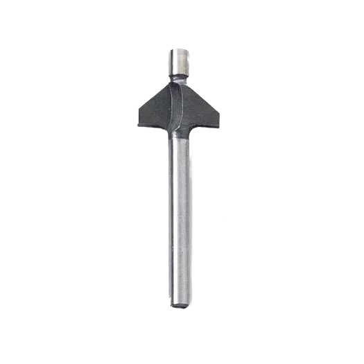 Silver chamfer router bit designed for woodworking, part of Tool Accessories and Power Tool Accessories collections under $50