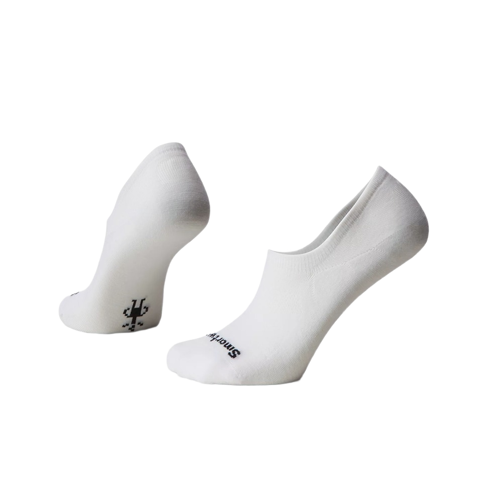 Pair of white no-show socks with subtle logo detailing for daily wear in socks and accessories collections