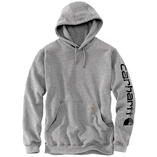Carhartt Men's Loose Fit Midweight Logo Sleeve Graphic Hoodie