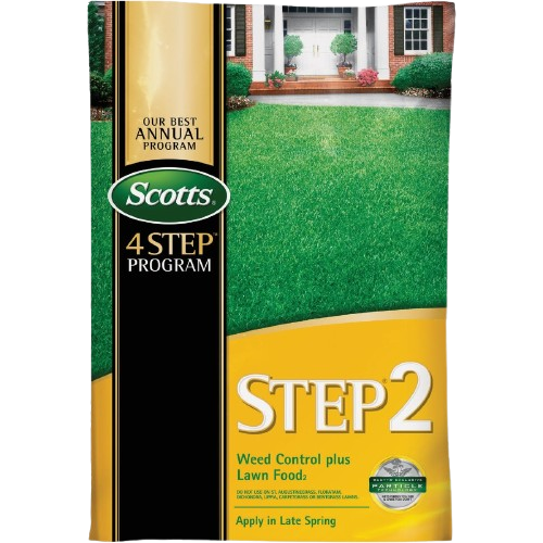Bag of Scotts weed control and lawn food step 2 for home improvement lawn care in late spring use