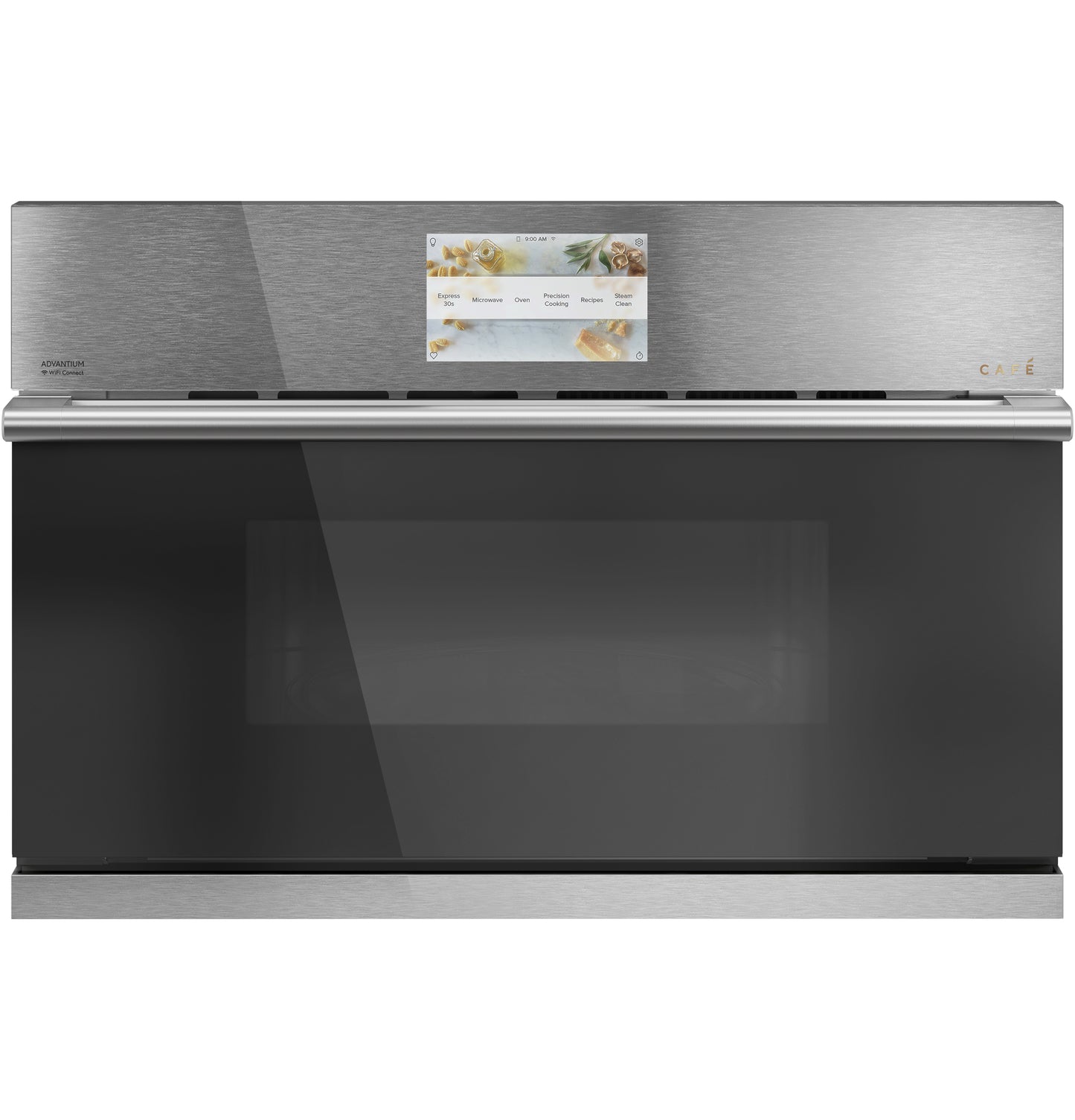 Speed cook wall oven in platinum glass with digital touchscreen controls in appliances and kitchenware collection