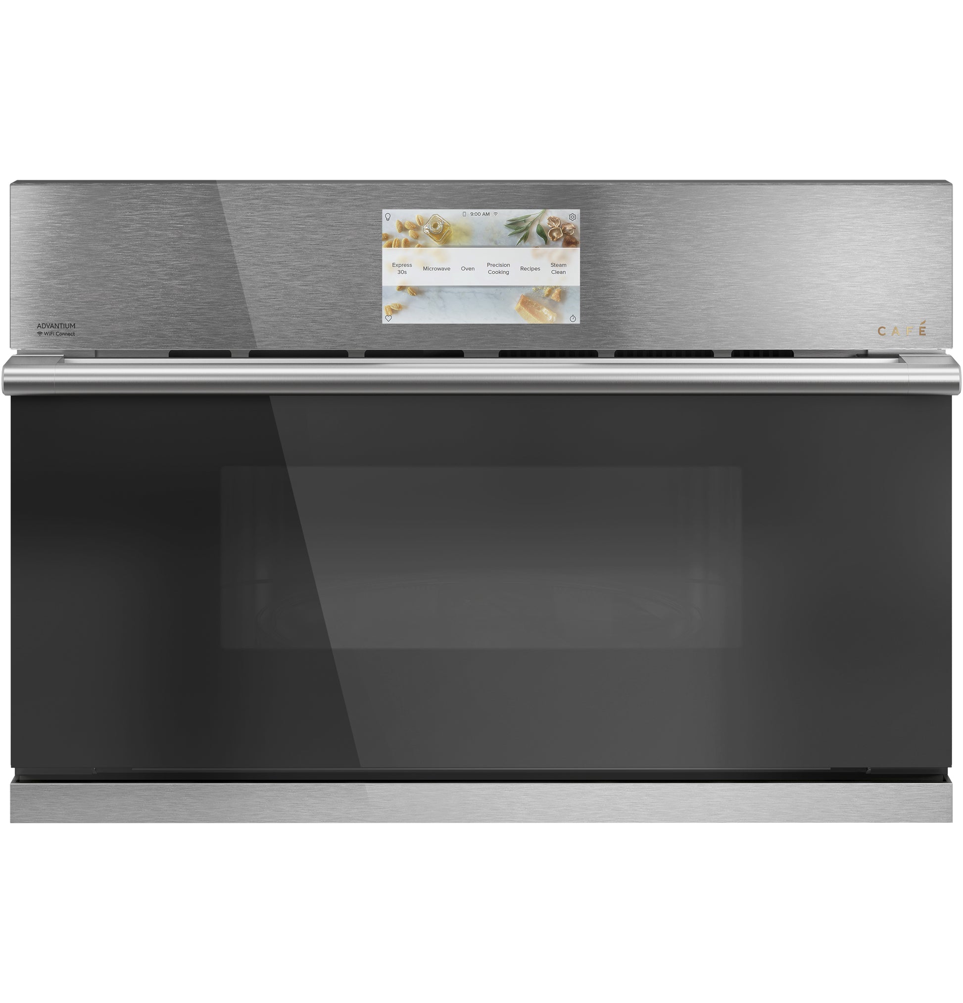 Speed cook wall oven in platinum glass with digital touchscreen controls in appliances and kitchenware collection