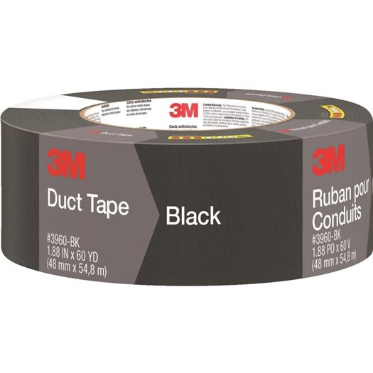 3M Multi-Use Black Duct Tape, 1.88 In. x 60 yd.