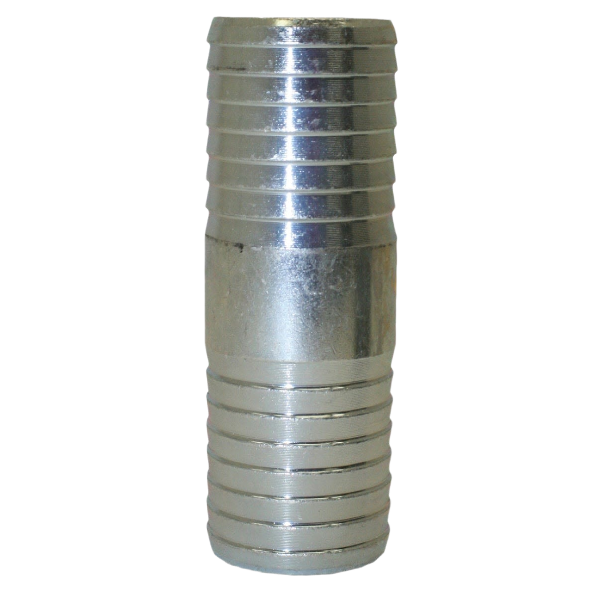 Galvanized steel barbed insert coupling for polyethylene pipes in plumbing and pipes & fittings collections