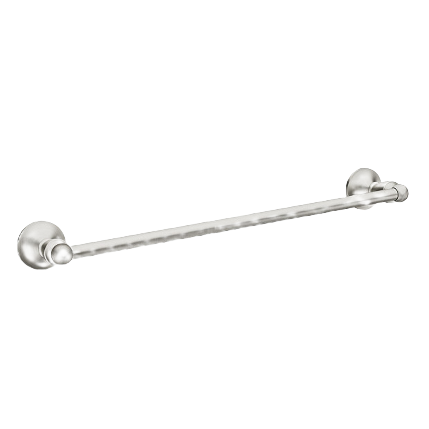 Brushed nickel towel bar measuring 18 inches for bathroom organization in home improvement projects