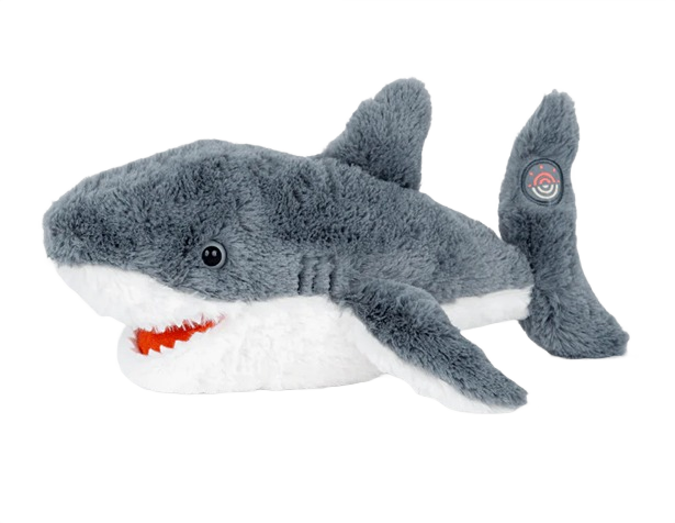 Soft gray and white shark plush toy for Dolls & Stuffed Animals and Toys & Games collections under $50 and under $100