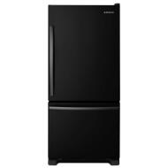29-inch wide black bottom-freezer refrigerator with EasyFreezer™ pull-out drawer in kitchen appliances collection