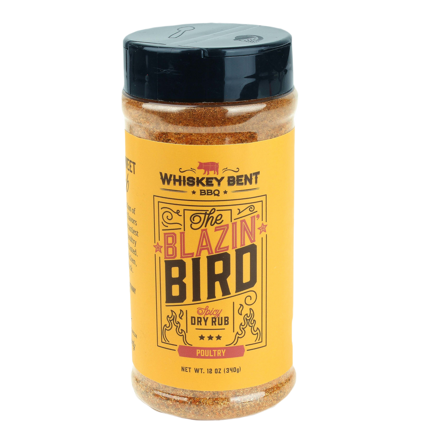 12 oz bottle of gluten-free spicy dry rub seasoning for poultry with bold smoky flavors in grilling and BBQ sauces collection