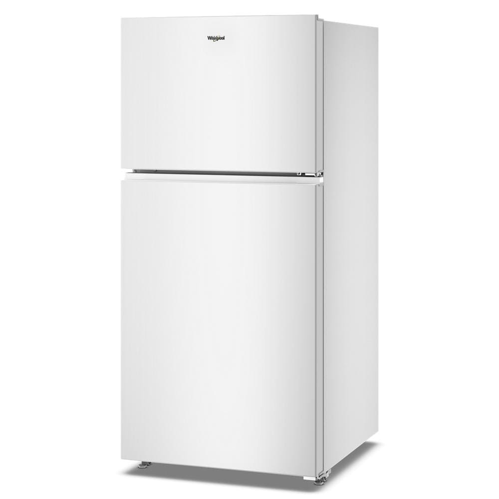White top freezer refrigerator with clean design, featured in kitchen appliances, refrigerators, and top freezer collections