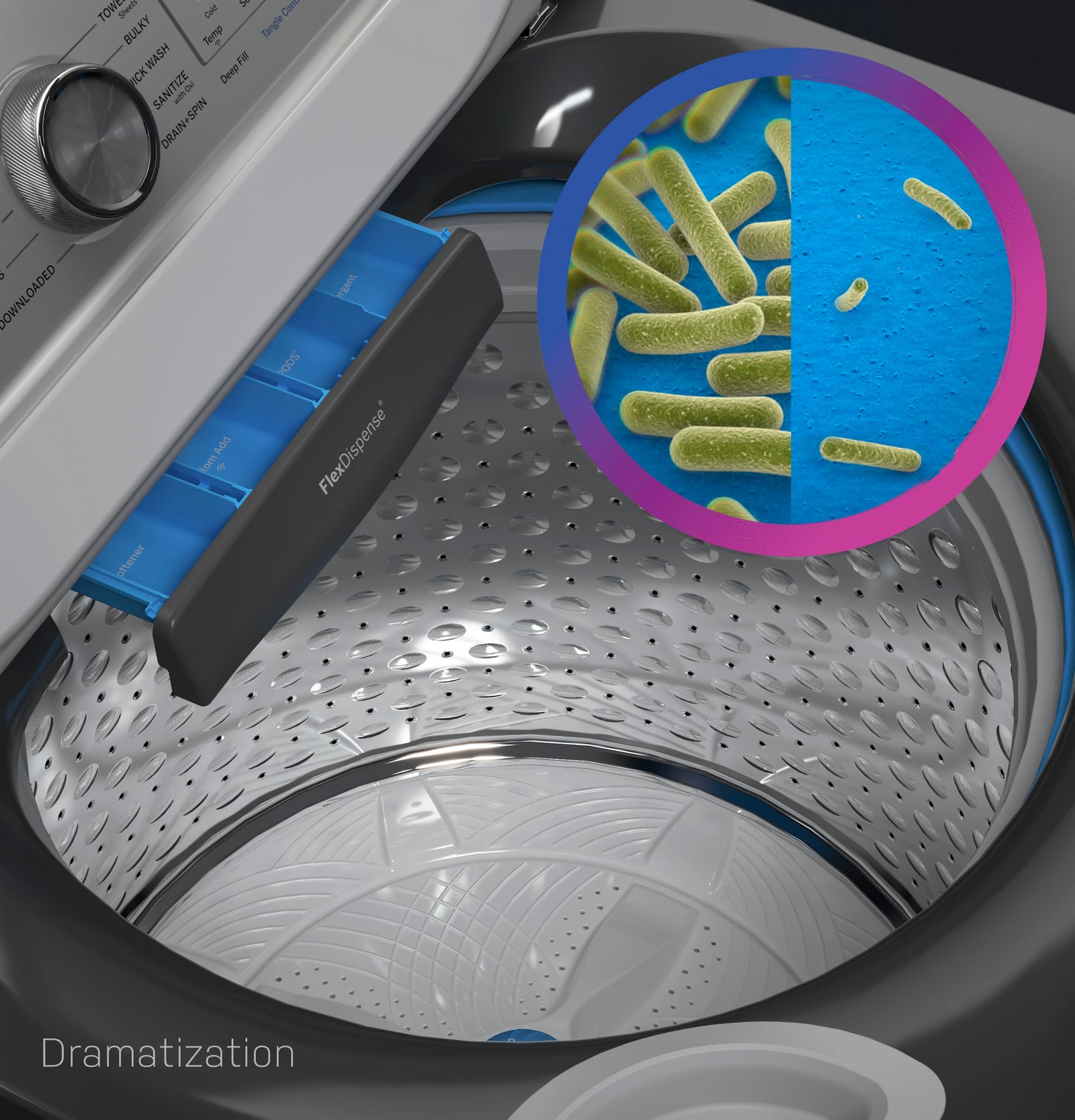 GE Profile™ ENERGY STAR® 5.4  cu. ft. Capacity Washer with Smarter Wash Technology and FlexDispense™