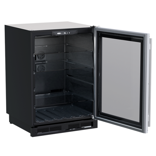 24-inch built-in beverage center with high-capacity interior, adjustable shelves, and digital temperature control from kitchen appliances collection