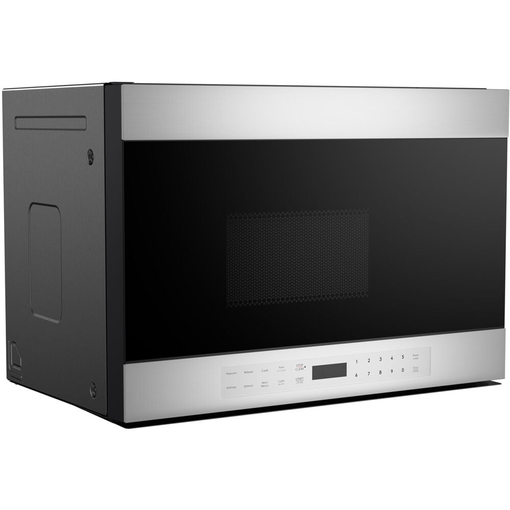 Over-the-range microwave with edge-to-edge stainless steel and black glass, digital controls from Kitchen & Kitchenware collection