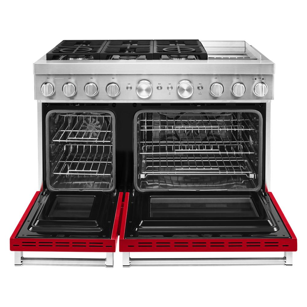 KitchenAid® 48'' Smart Commercial-Style Dual Fuel Range with Griddle