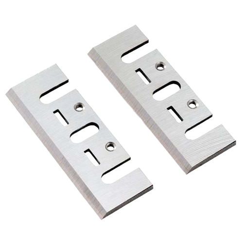Pair of high speed steel planer blades for woodworking tool accessories and home improvement projects