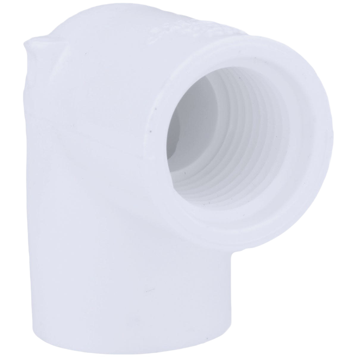 White PVC 90-degree street elbow fitting with slip and female connections for plumbing under $50 at Hartville Hardware