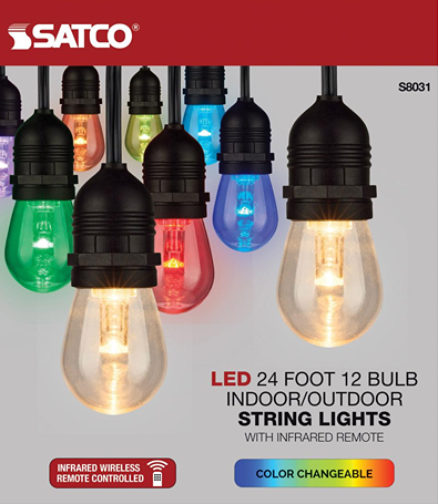 Satco 24' LED String Light RGBW with Infrared Remote