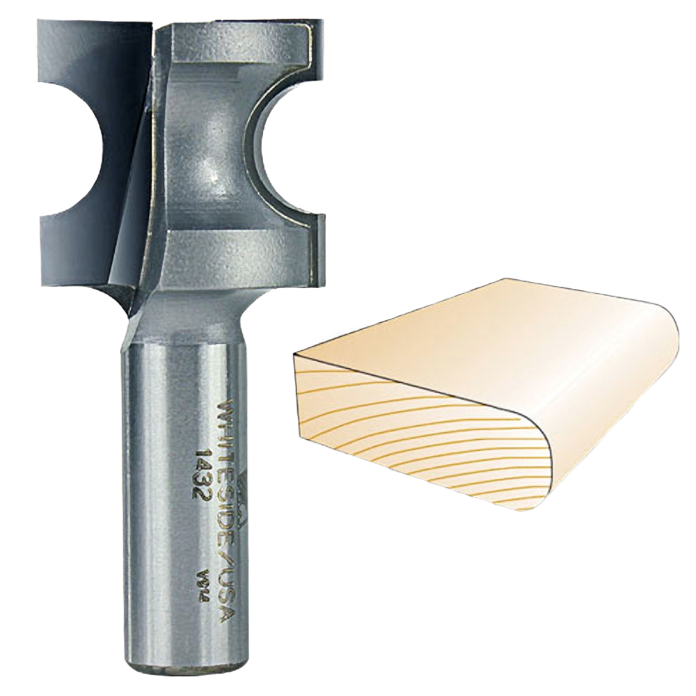 High-quality bull nose router bit for woodworking, creating smooth rounded edges, featured in Tool Accessories under $100.