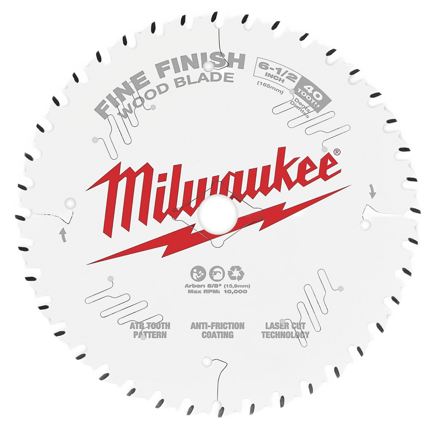 Milwaukee fine finish circular saw blade with 40 teeth for woodworking and tool accessories under $50 collections