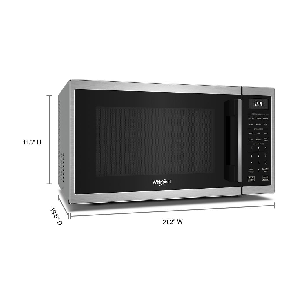 Stainless steel multifunctional countertop microwave with digital display and touch control panel from kitchenware collection
