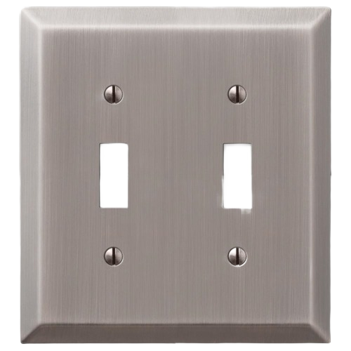 Antique nickel 2 toggle switch wallplate for electrical and toggle wall plates under $50 collections
