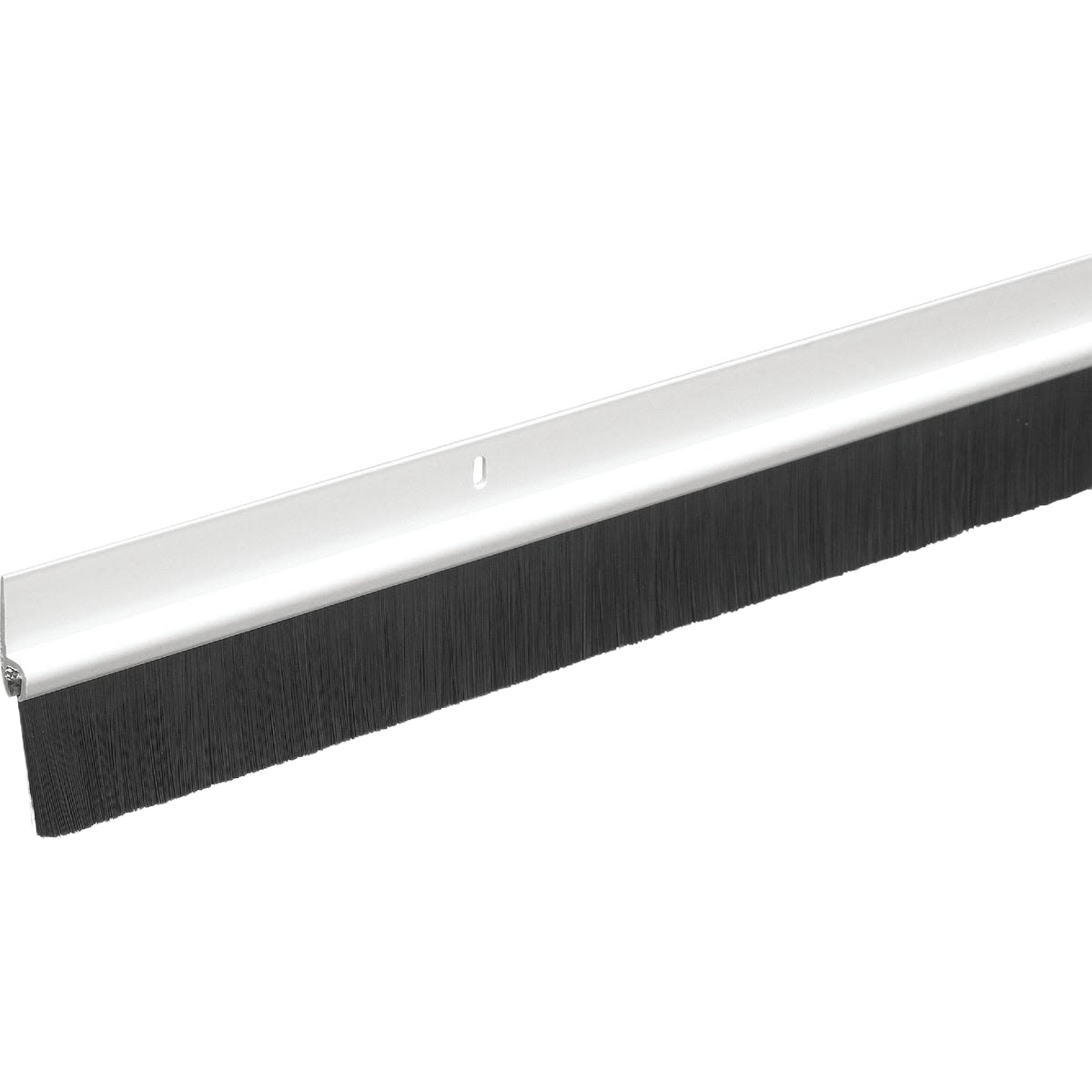 Door sweep with black nylon brush and durable plastic base for hardware and home improvement under $50 collections