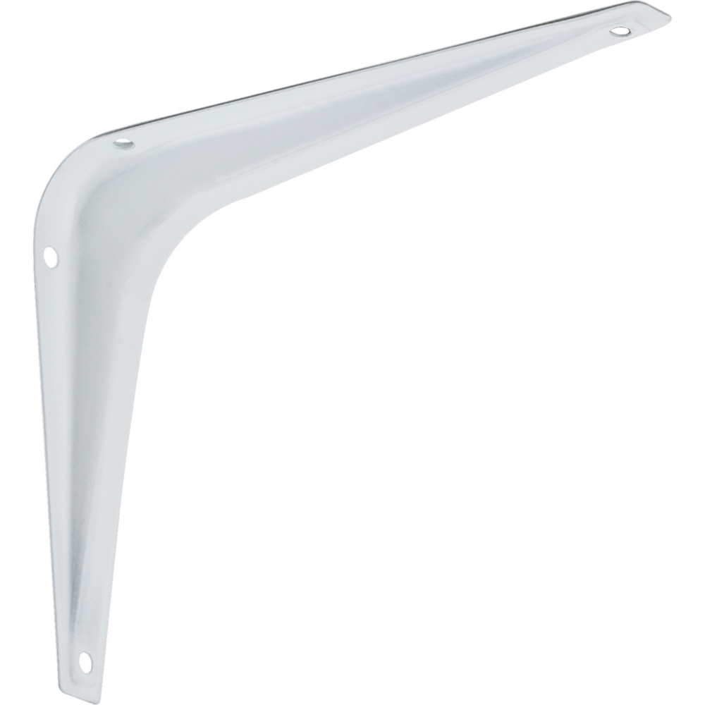 White steel shelf bracket with girder-style support for shelving and storage organization in home improvement collections