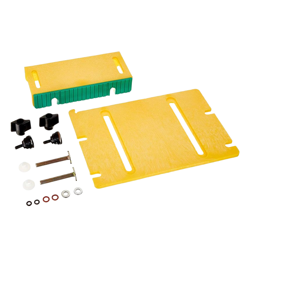 Yellow stabilizing plate and hardware kit for woodworking tool upgrade in power tool accessories under $100 collection