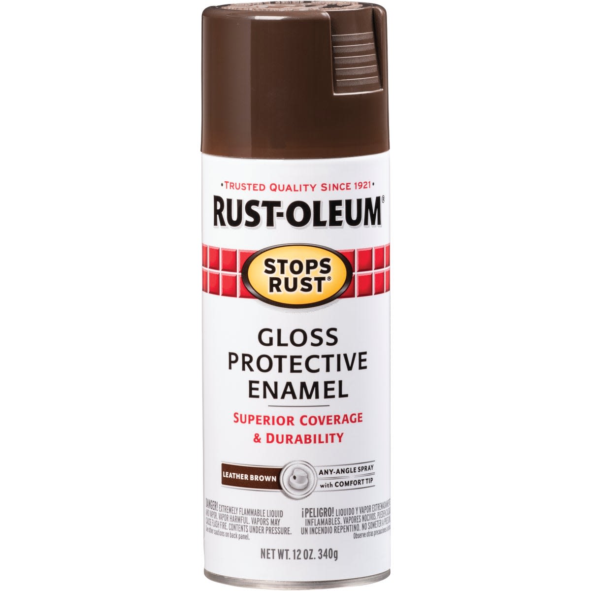 Rust-Oleum leather brown gloss protective enamel spray paint for home improvement under $50 collections