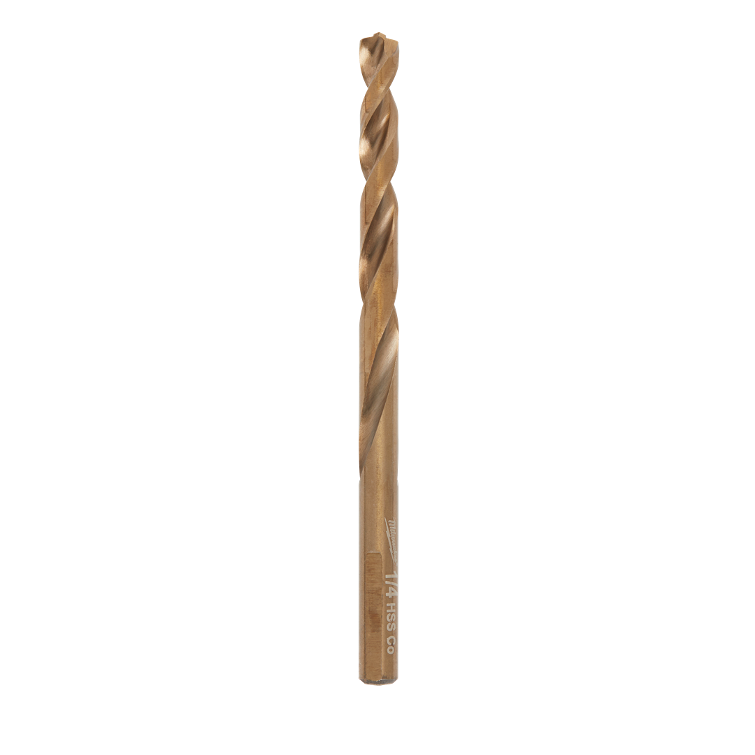 1/4 inch cobalt drill bit with 3-flat shank for durable drilling in tool accessories and power tool collections under $50