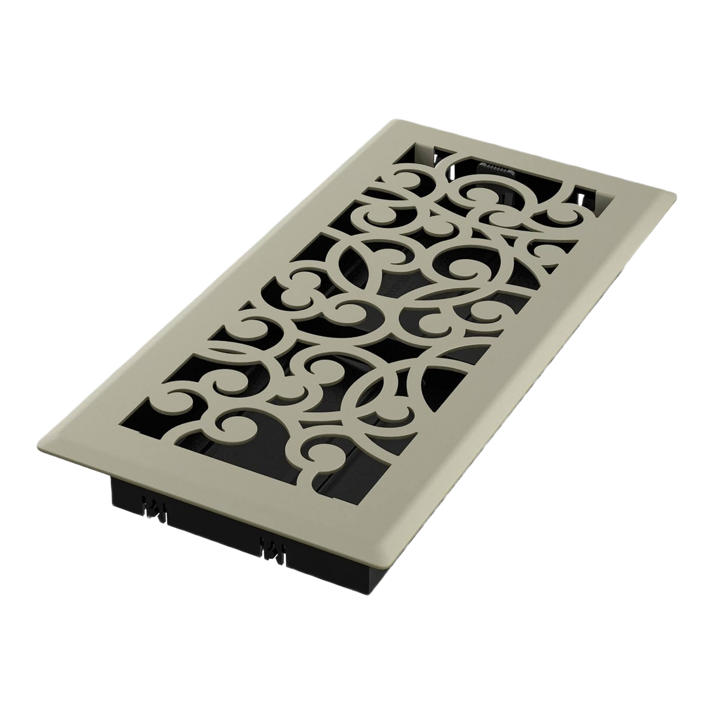 Satin nickel floor register with ornate scrollwork design for home improvement in Plumbing and Under $50 collections