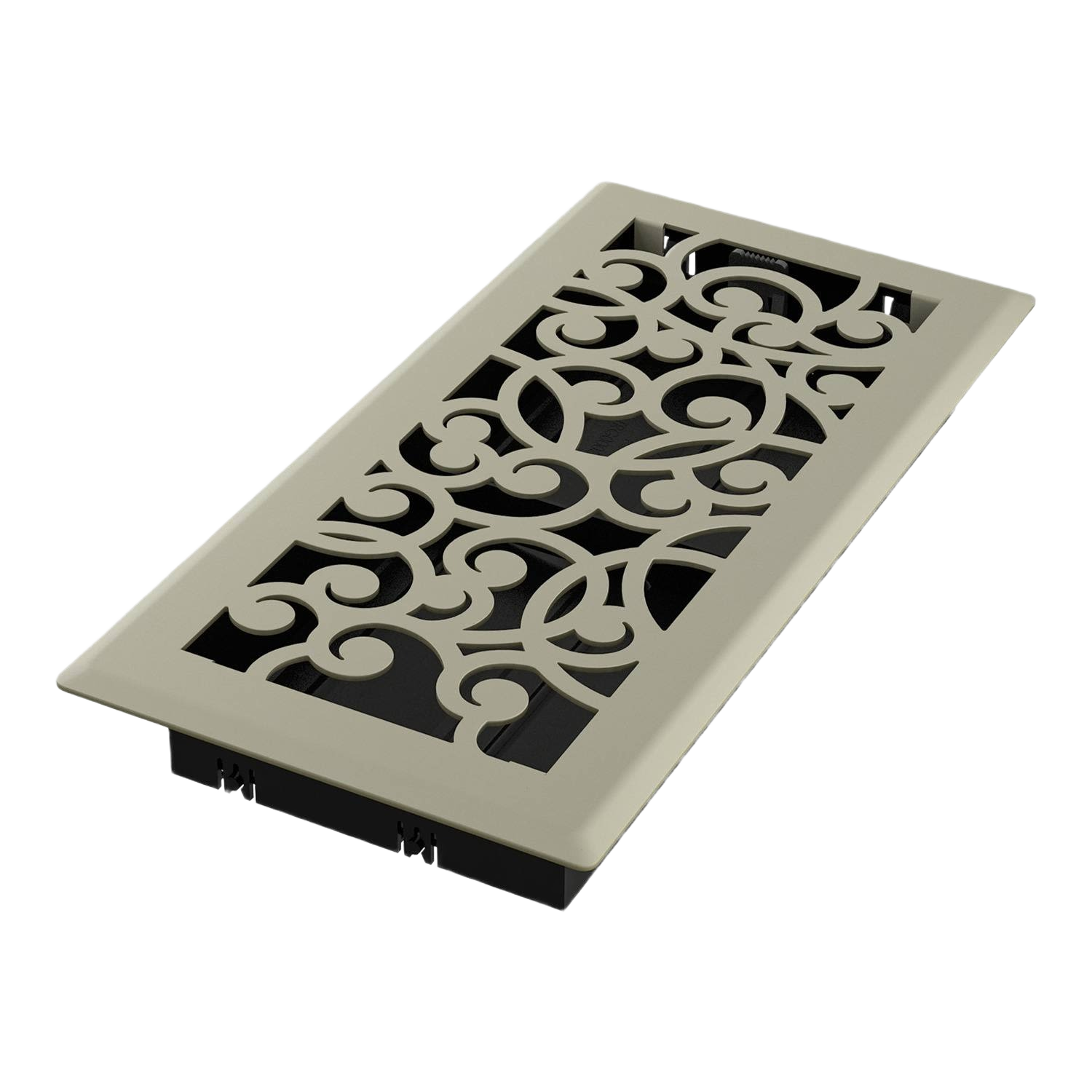 Satin nickel floor register with ornate scrollwork design for home improvement in Plumbing and Under $50 collections
