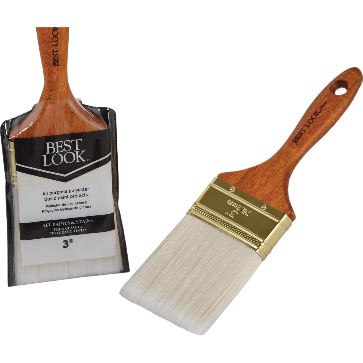 3-inch flat polyester paint brush with wooden handle, ideal for home improvement and painting projects under $50 collections