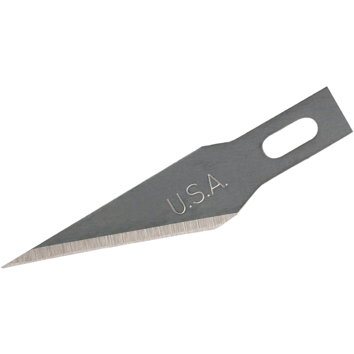Steel precision cutting blade with angled tip and U.S.A. marking for woodworking and hand tool applications under $50 collection