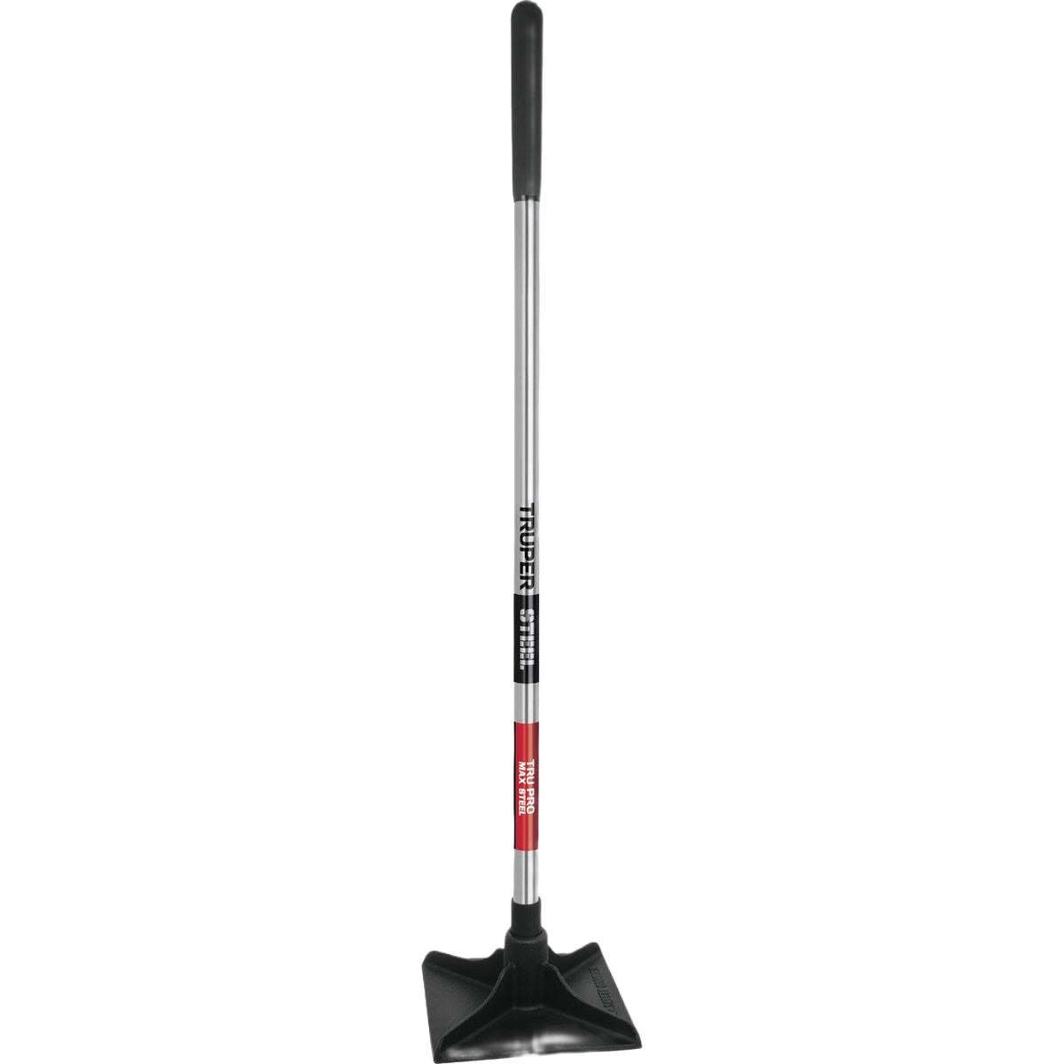 Cast-iron tamper with sturdy 44-inch steel handle for garden and landscaping compaction tasks under $100