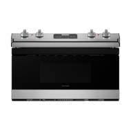 30-inch smart electric cooktop with microwave drawer, stainless steel, LED lighting, Wi-Fi control, in Cooktops and Appliances collections