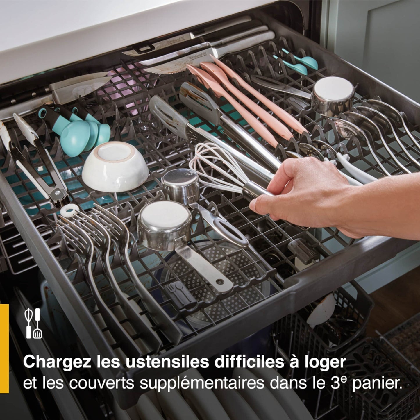 24” Stainless Steel Dishwasher with AI Intelligent Wash - 47 dBA