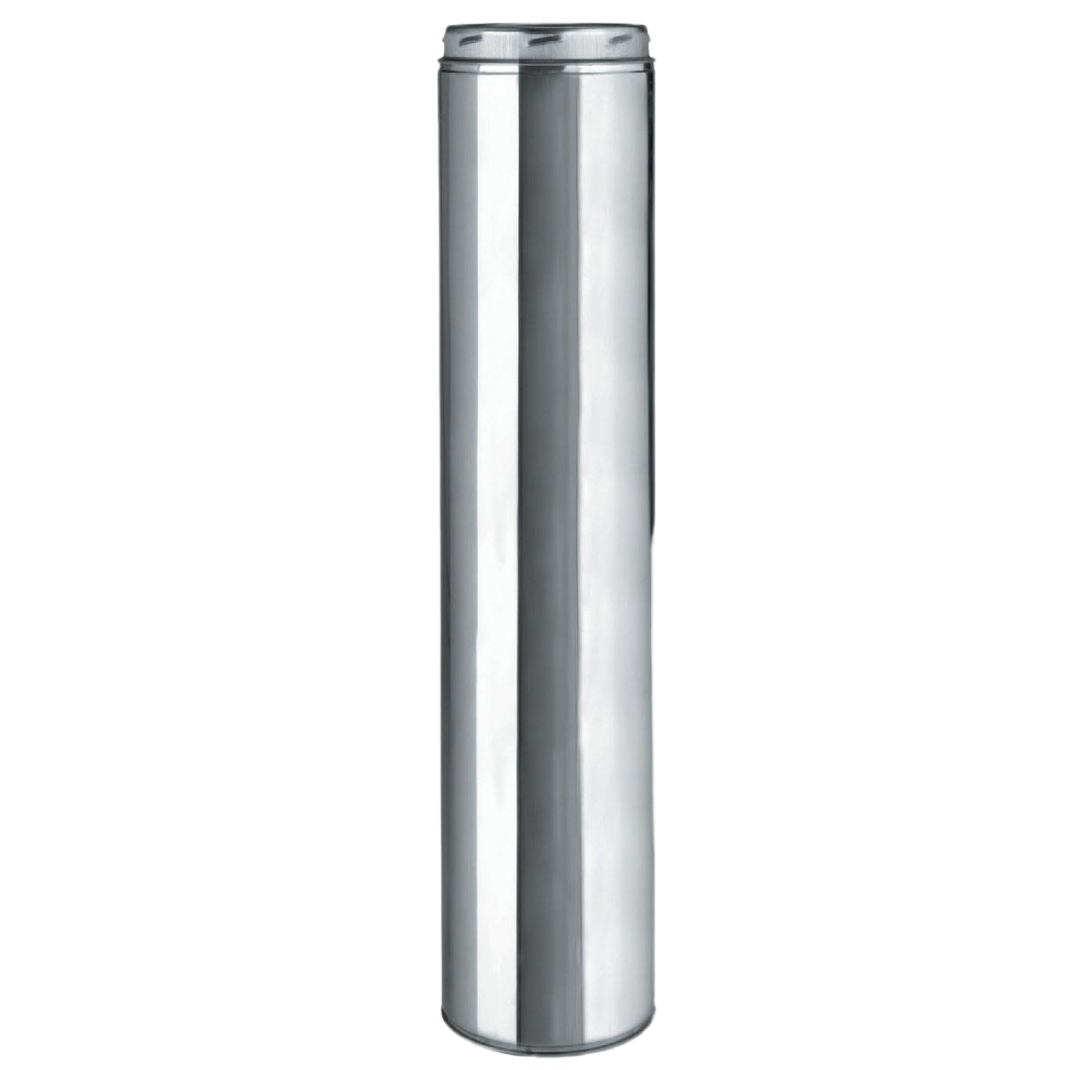 Polished stainless steel insulated pipe designed for temperature control in tools and home improvement projects