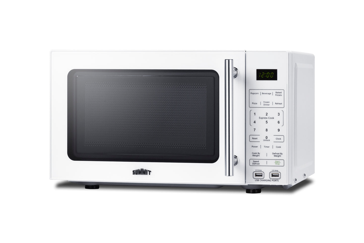 Compact Microwave with USB Ports and Allocator